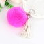 Cute Plum Red Hot Selling Key Chain Decorated With Tassel