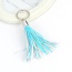 Fashion Blue Key Chain Of Pure Color Decorated With Tassel
