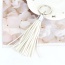 Fashion White Key Chain Of Pure Color Decorated With Tassel
