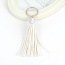Fashion White Key Chain Of Pure Color Decorated With Tassel