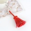 Fashion Red Key Chain Of Pure Color Decorated With Rivets