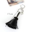 Fashion Black Key Chain Of Pure Color Decorated With Rivets