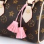 Trendy Pink Key Chain Of Pure Color Decorated With Double Tassel