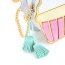 Trendy Green Key Chain Of Pure Color Decorated With Double Tassel