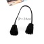 Trendy Black Key Chain Of Pure Color Decorated With Double Tassel
