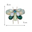 Retro Green Gemstone Decorated Butterfly Design Simple Brooch