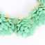 Bohemia Green Flower Decorated Simple Short Chain Design Necklace