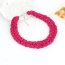Fashion Purple Pure Color Decorated Simple Hand-woven Necklace