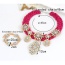Bohemia Plum-red Oval Shape Diamond Decorated Simple Hand-woven Jewelry Sets
