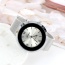 Fashion White Color Matching Decorated Round Dail Shape Watch