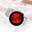 Fashion Red Color Matching Decorated Round Dail Shape Watch