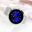 Fashion Sapphire Blue Color Matching Decorated Round Dail Shape Watch