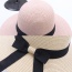 Fashion Pink Bowknot Decorated Simple Pure Color Hat