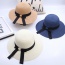Fashion Coffee Bowknot Decorated Simple Pure Color Hat