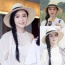 Fashion Coffee Bowknot Decorated Simple Pure Color Hat
