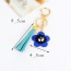 Lovely Coffee Flower&tassel Decorated Simple Key Ring