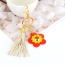 Lovely Beige Flower&tassel Decorated Simple Key Ring