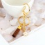 Fashion Coffee Metal Round Shape &tassel Decorated Simple Key Ring