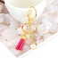 Fashion Plum-red Metal Round Shape &tassel Decorated Simple Key Ring