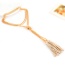 Bohemia Gold Color Double Layer Tassel Decorated Simple Long Chain Necklace