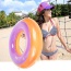 Fashion Yellow+pink Color Matching Decorated Double Layer Design Swim Ring