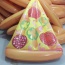 Fashion Multi-color Food Pattern Decorated Pizze Shape Design Floating Fllor