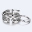 Fashion Silver Color Diamond Decorated Pure Color Design Simple Ring