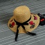 Fashion Khaki Patch & Bowknot Decorated Simple Hat