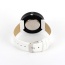 Fashion White Color Matching Decorated Round Dail Design Watch