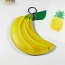 Fashion Yellow Circular Ring&leaf Pendant Decorated Banana Shape Simple Wallet