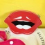 Fashion Red Color Matching Decorated Lip Shape Design Wallet