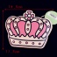 Fashion Pink Crown Pattern Decorated Color Matching Simple Wallet