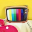 Fashion Multi-color Television Pattern Decorated Color Matching Simple Wallet