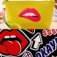 Fashion Yellow Cartoon Pattern Decorated Square Shape Design Waterproof Bag