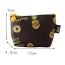 Fashion Brown Pineapple Pattern Decorated Square Shape Simple Wallet