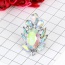 Fashion Multi-color Oval Shape Decorated Round Ring