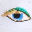 Fashion White Embroidery Eye Pattern Decorated Pure Color Baseball Cap
