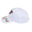 Fashion White Embroidery Bee Pattern Decorated Pure Color Baseball Cap