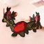 Fashion Red Embroidery Flower Pattern Decorated Simple Width Choker