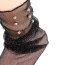 Fashion Black Rivet&pearls Decorated Pure Color Simple Socks