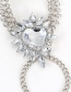 Fashion Silver Color Heart Shape Diamond Decorated Simple Bracelet