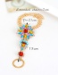 Fashion Blue+red Irregularity Shape Diamond Decorated Simple Anklet