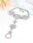 Fashion Silver Color Oval Shape &round Shape Diamond Decorated Simple Anklet