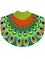 Cute Multi-color Peacock Feather Pattern Decorated Simple Scarf