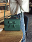 Lovely Green Bowknot Shape Decorated Simple Pure Color Bag