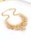 Fashion Multi-color Oval Shape Diamond Decorated Color Matching Necklace