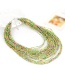 Fashion Green Beads Decorated Color Matching Multi-layer Necklace
