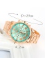 Fashion Coffee Color Matching Decorated Round Dail Simple Chain Watch