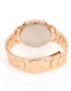 Fashion Pink Color Matching Decorated Round Dail Simple Chain Watch
