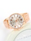 Fashion White Color Matching Decorated Round Dail Simple Chain Watch